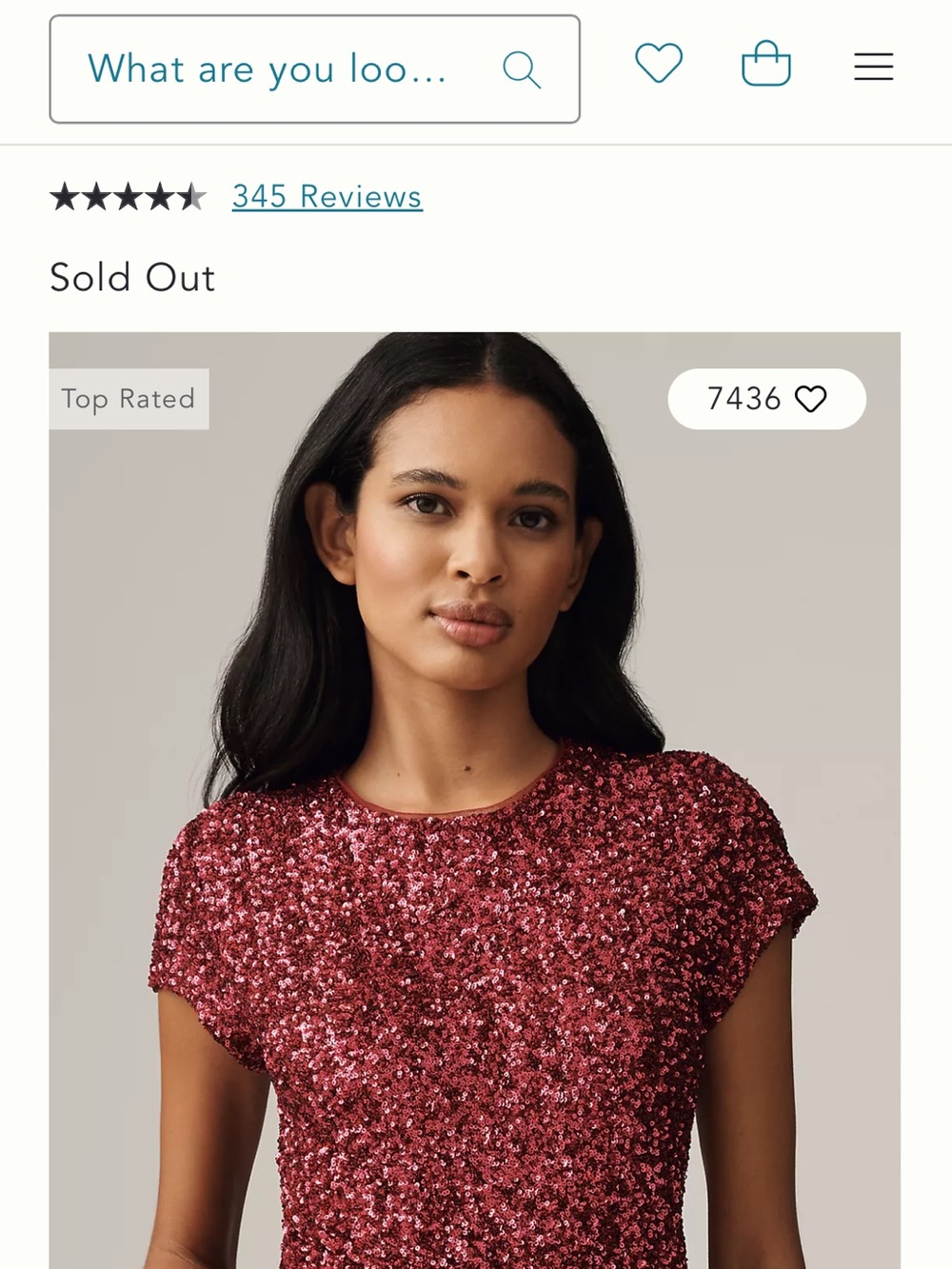 Maeve for Anthropologie Short-Sleeve Sequin Top — Deep Brown - Small